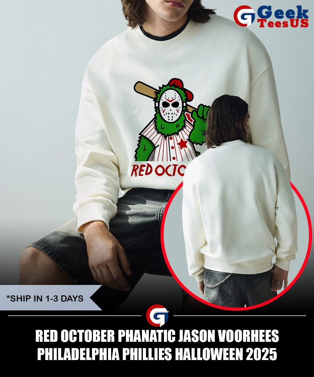 Red October Phanatic Jason Voorhees Philadelphia Phillies Halloween 2025 shirt