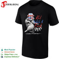 Red White and Feral Raccoon Land of the Free 1776 shirt