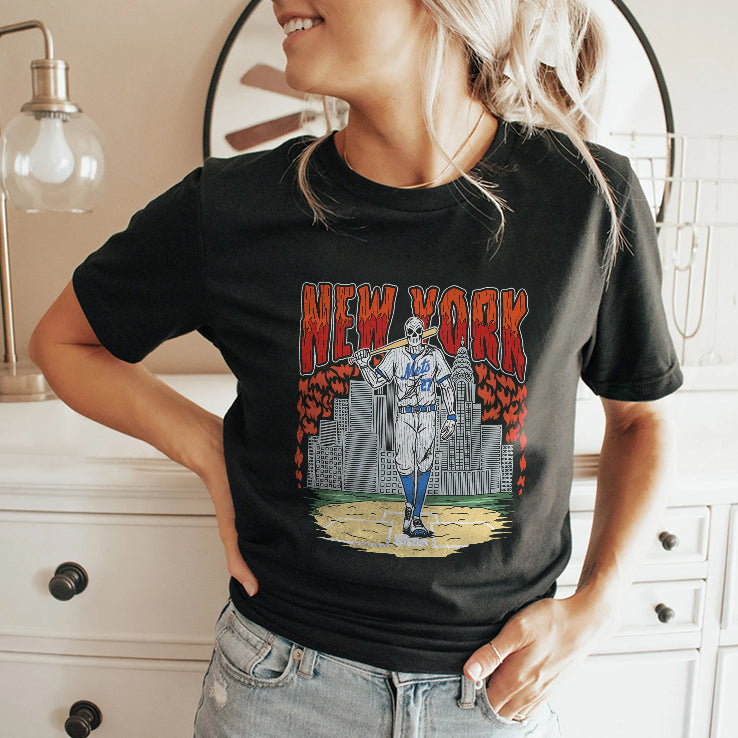 Reed Garrett New York Mets Skull Shirt