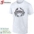Reel Life Tribal Style Crab ocean marine shirt