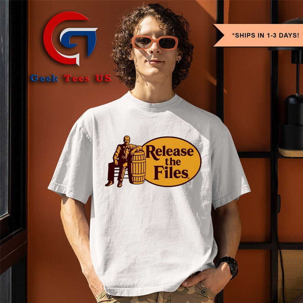 Release the Files Cracker Barrel logo shirt