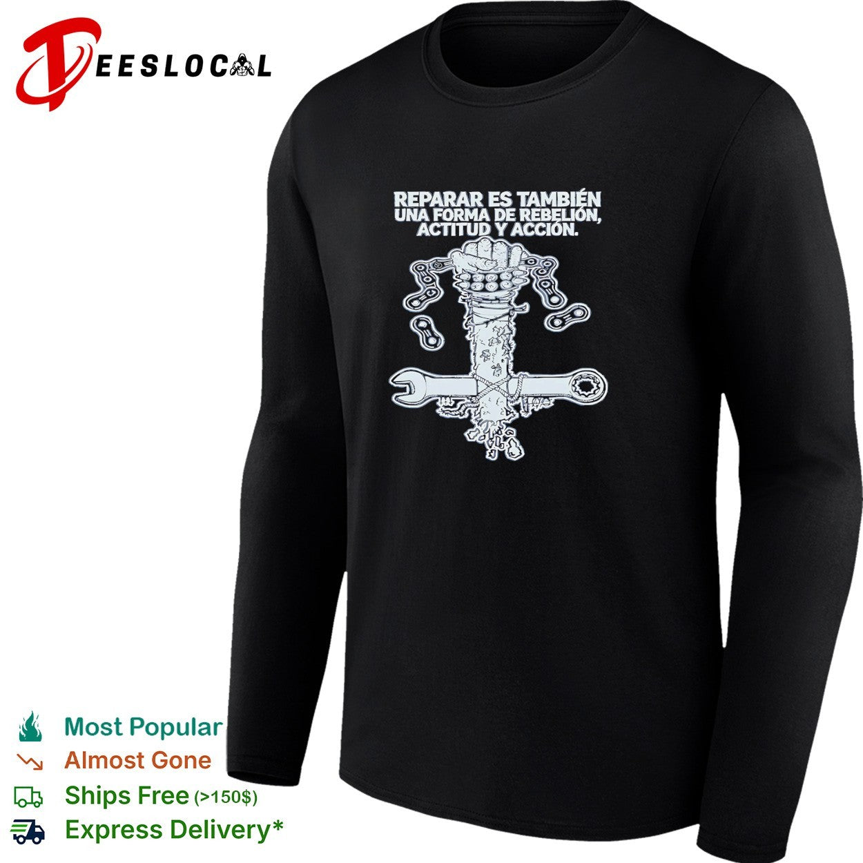 Reparar es tambien una forma de rebelion actitud y accion wrench shirt
