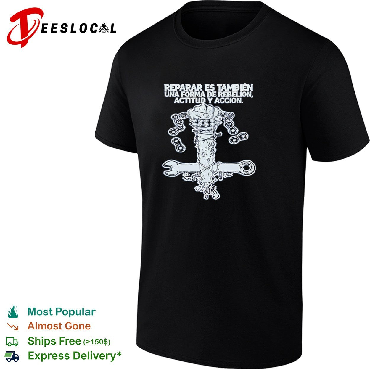 Reparar es tambien una forma de rebelion actitud y accion wrench shirt