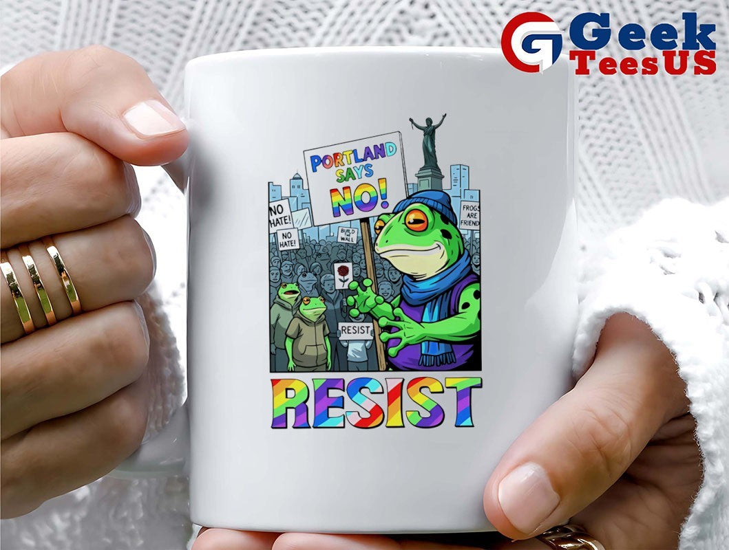 Resist portland frog says no I stand with frog anti fascism anti Trump shirt