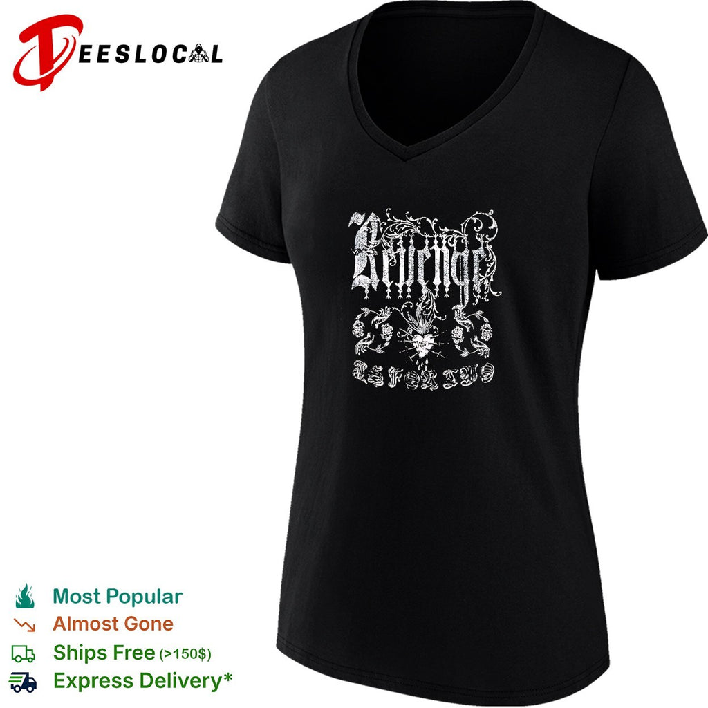 Revenge is for you gothic flaming heart roses shirt