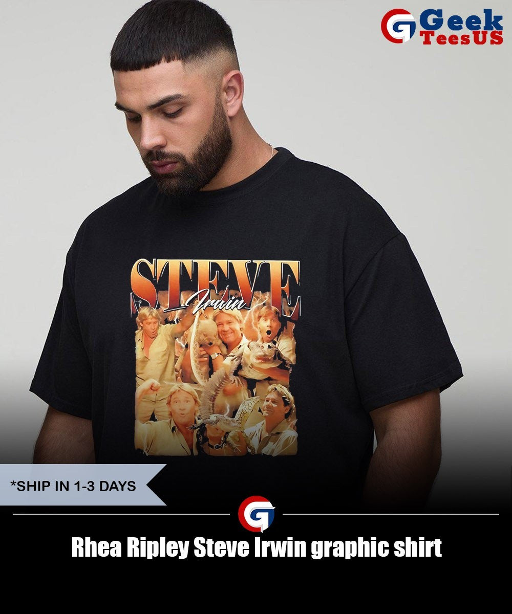 Rhea Ripley Steve Irwin graphic shirt