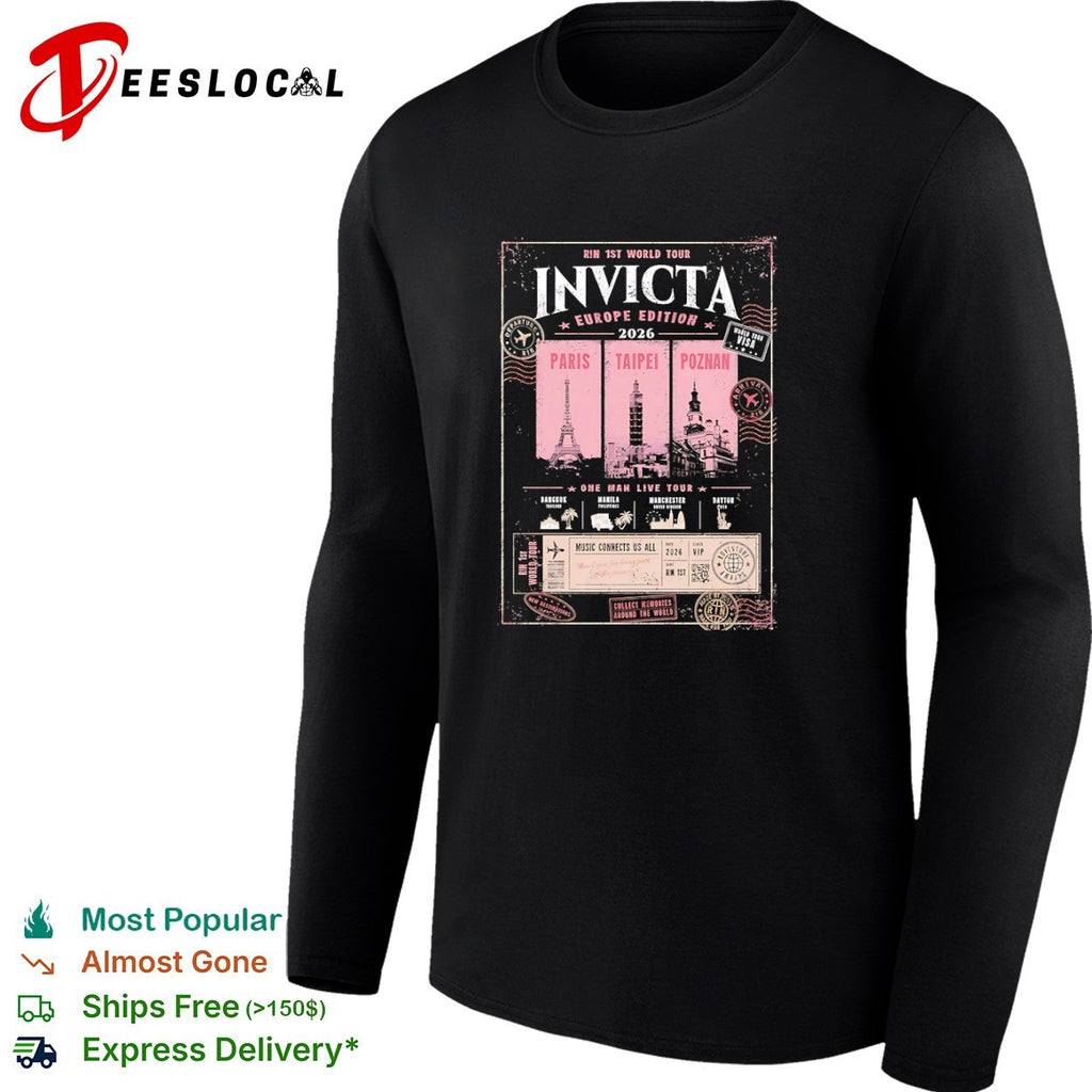 Rin 1st World Tour Invicta Europe Edition 2026 Paris Taipei Poznan Bangkok shirt