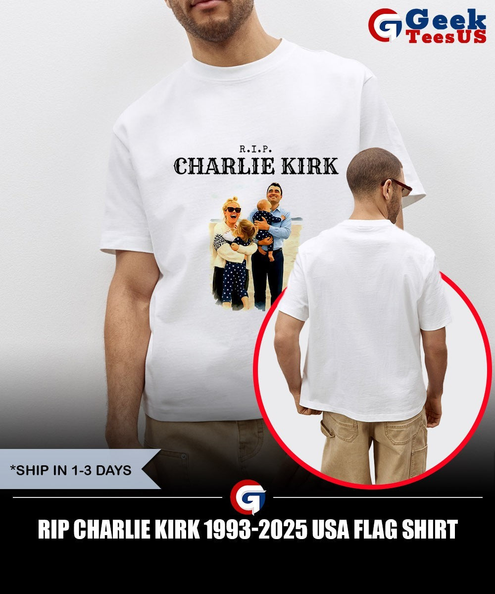 Rip Charlie Kirk 1993-2025 USA flag shirt