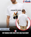 Rip Charlie Kirk 1993-2025 USA flag shirt