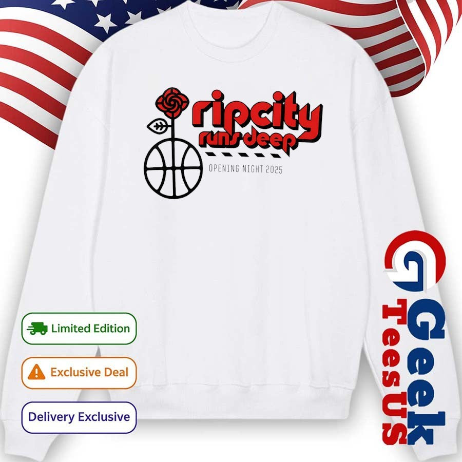 Rip City Runs Deep Opening Night 2025 shirt