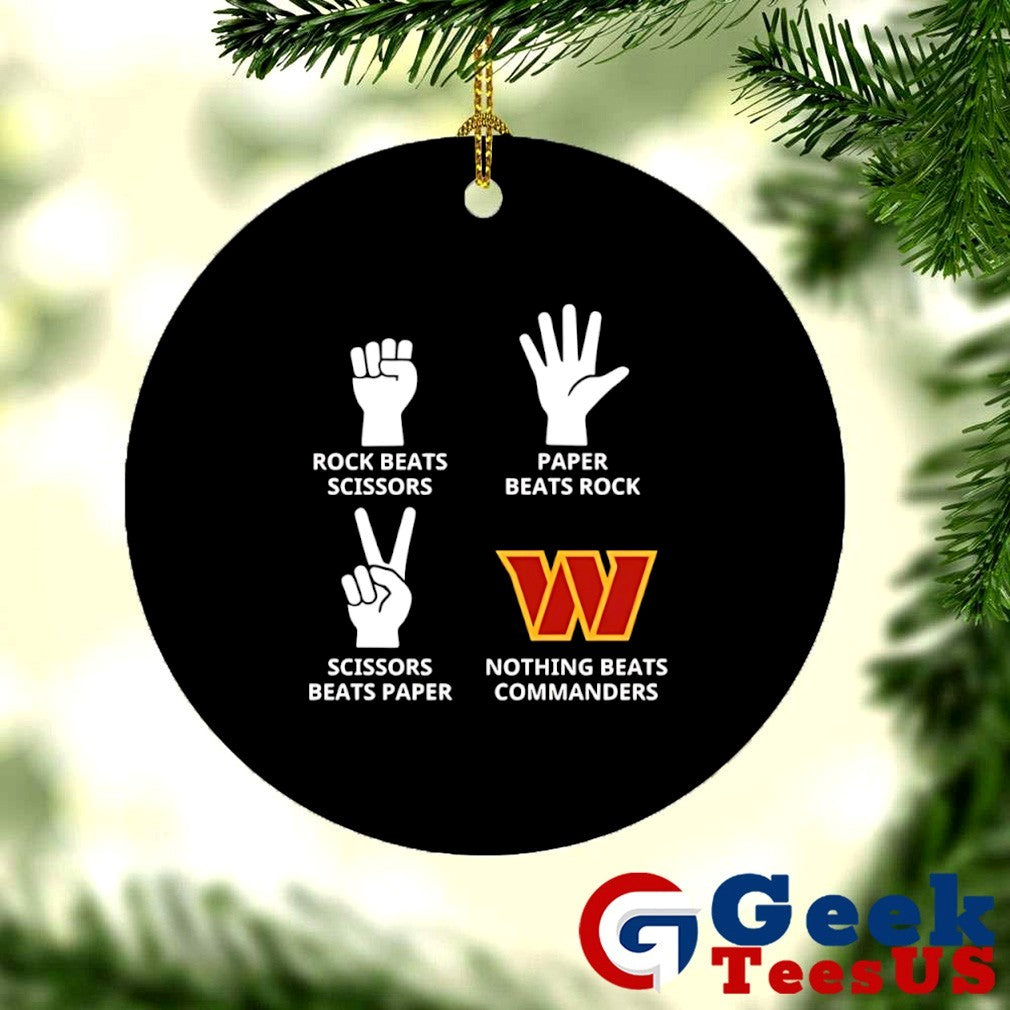 Rock Paper Scissors nothing beats Washington Commanders 2025 logo shirt