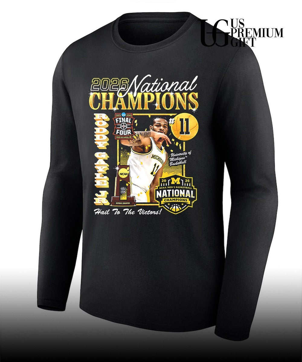 Roddy Gayle Jr. Michigan Wolverines Men’s Basketball National Champion 2026 shirt