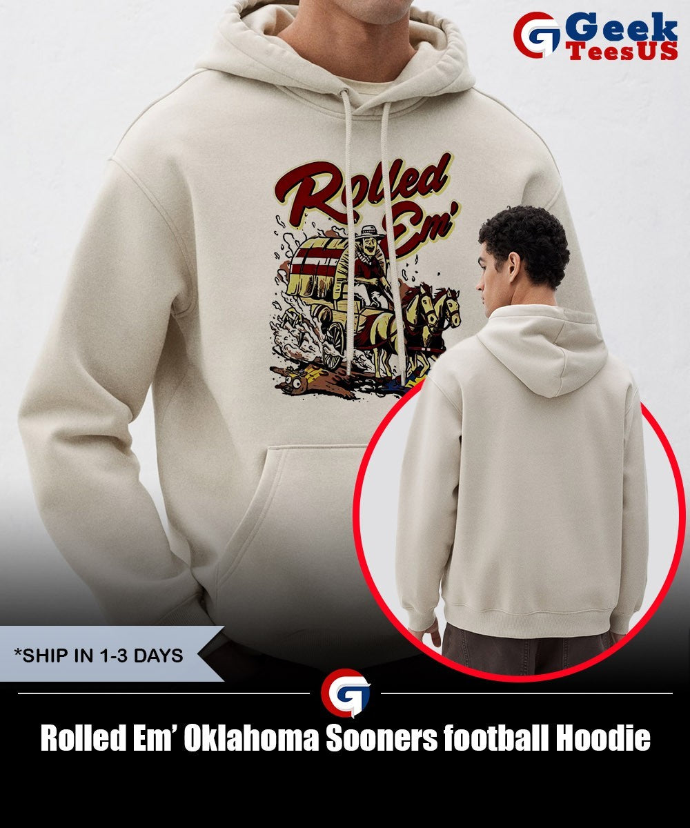 Rolled Em’ Oklahoma Sooners football shirt