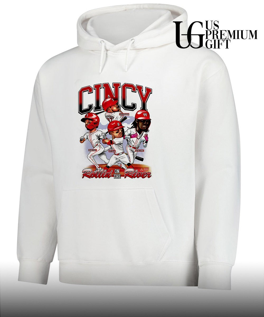 Rollin’ on the River Cincinnati Reds Baseball caricature shirt