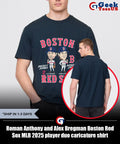 Roman Anthony and Alex Bregman Boston Red Sox MLB 2025 player duo caricature shirt