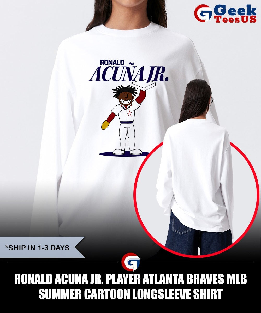Ronald Acuna Jr. player Atlanta Braves MLB Summer cartoon shirt
