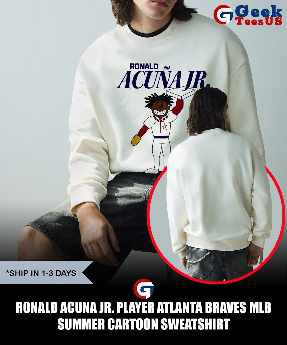 Ronald Acuna Jr. player Atlanta Braves MLB Summer cartoon shirt