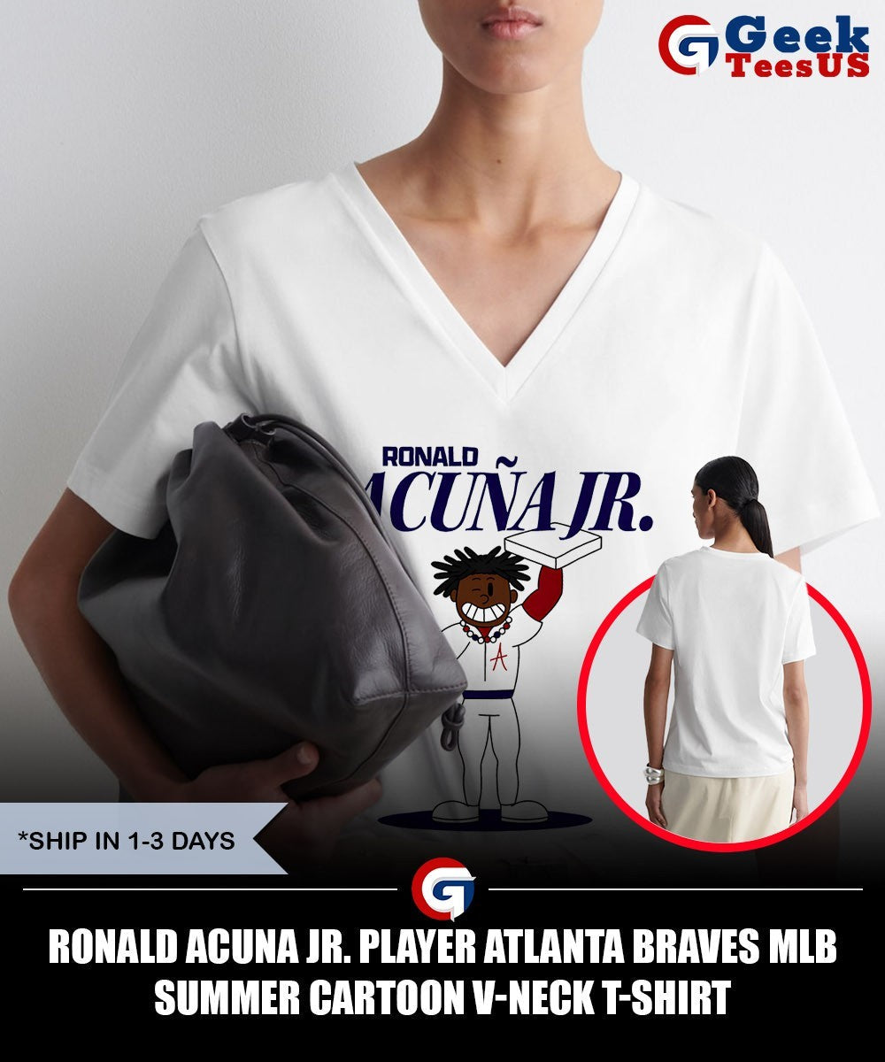 Ronald Acuna Jr. player Atlanta Braves MLB Summer cartoon shirt