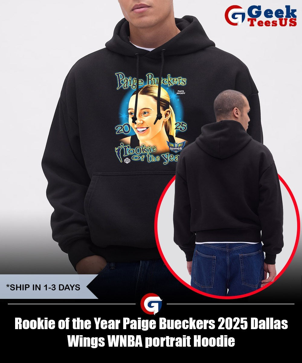 Rookie of the Year Paige Bueckers 2025 Dallas Wings WNBA portrait shirt