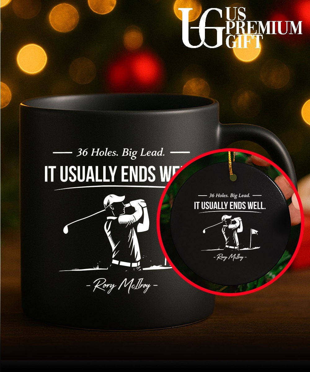 Rory McIlroy 36 holes big lead it usually ends well shirt