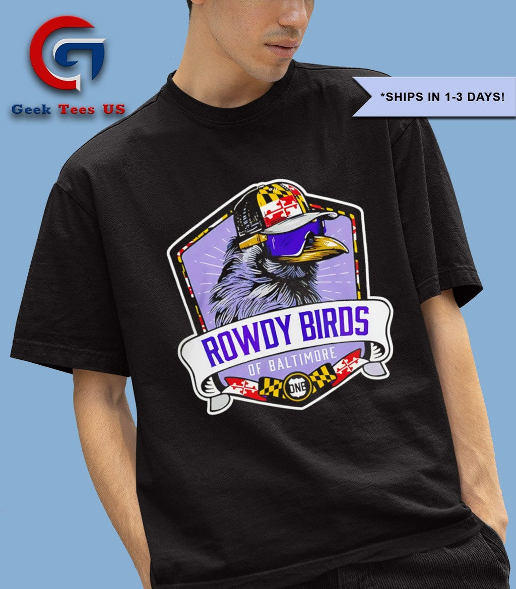 Rowdy Birds of Baltimore Badge graphic shirt