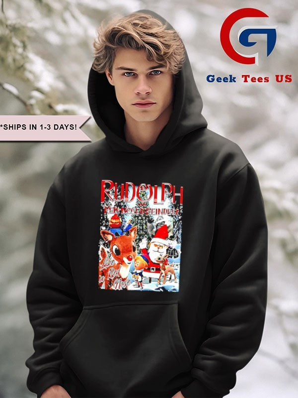 Rudolph the red nosed reindeer like a red nose Christmas cartoon shirt