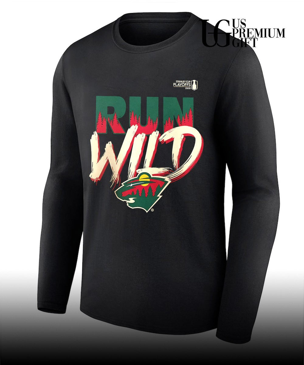 Run Wild Minnesota Wild NHL 2026 Stanley Cup Playoffs slogan shirt