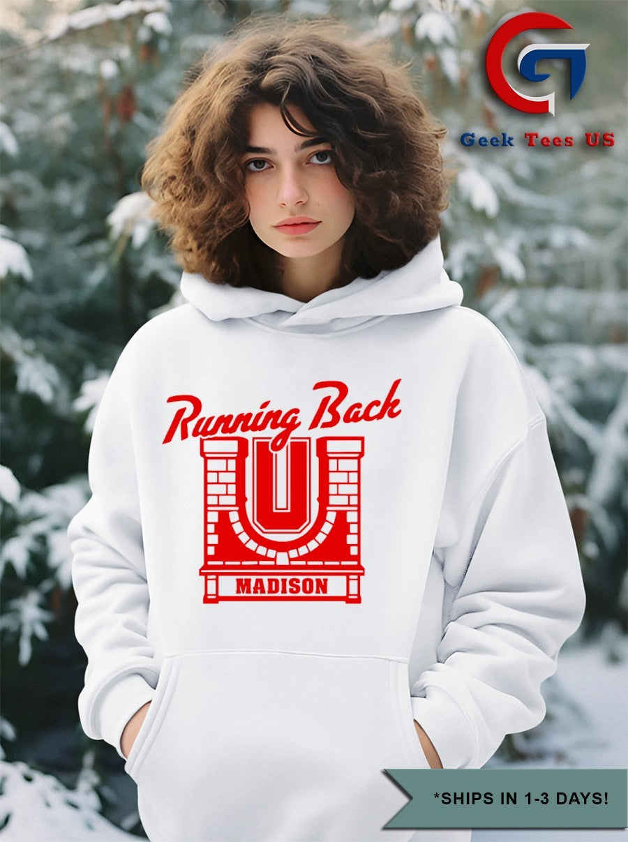 Running back U Madison Wisconsin Badgers football shirt