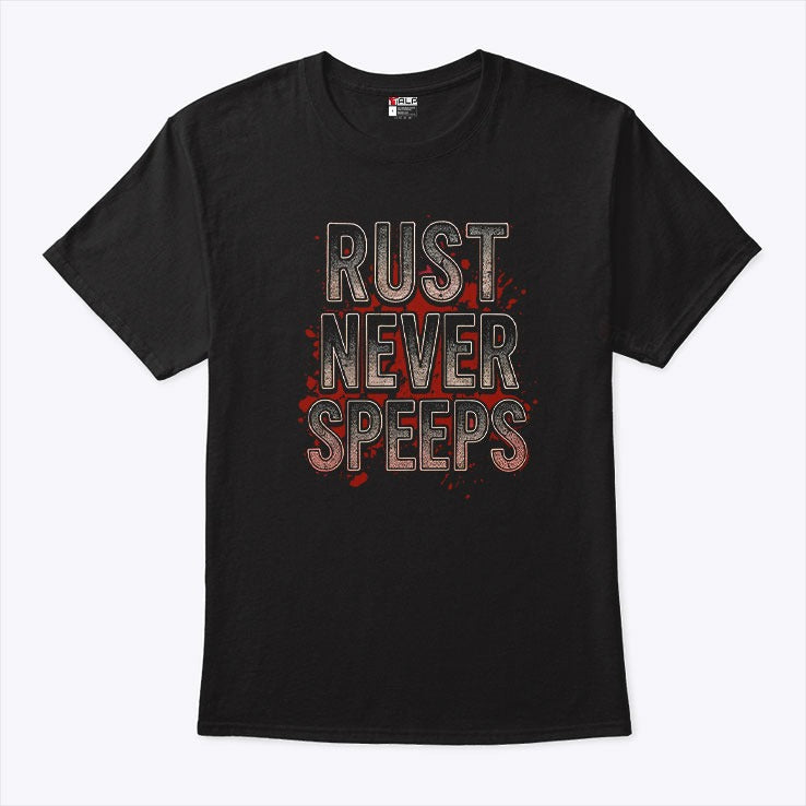 Rust Never Speeps T Shirt