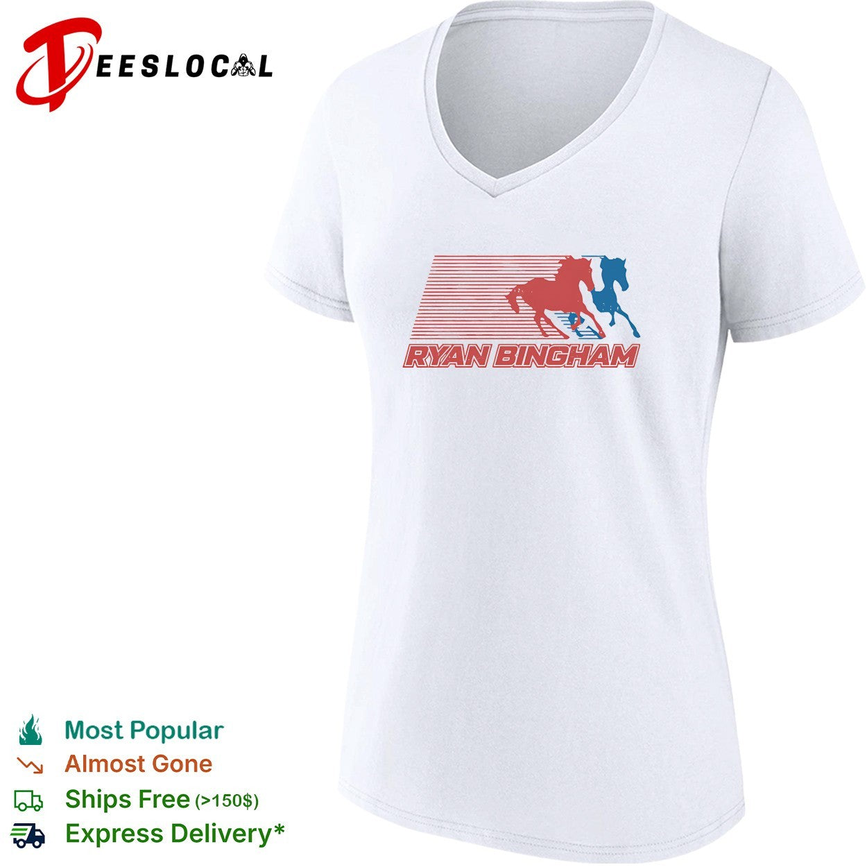 Ryan Bingham running horses logo shirt