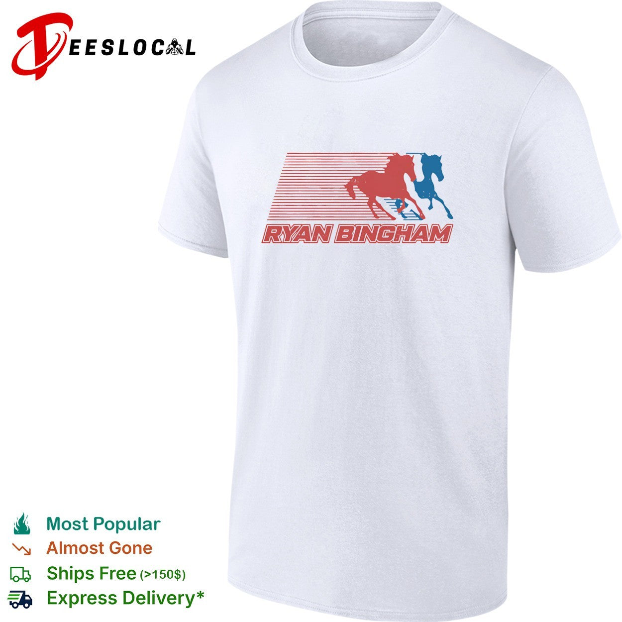 Ryan Bingham running horses logo shirt