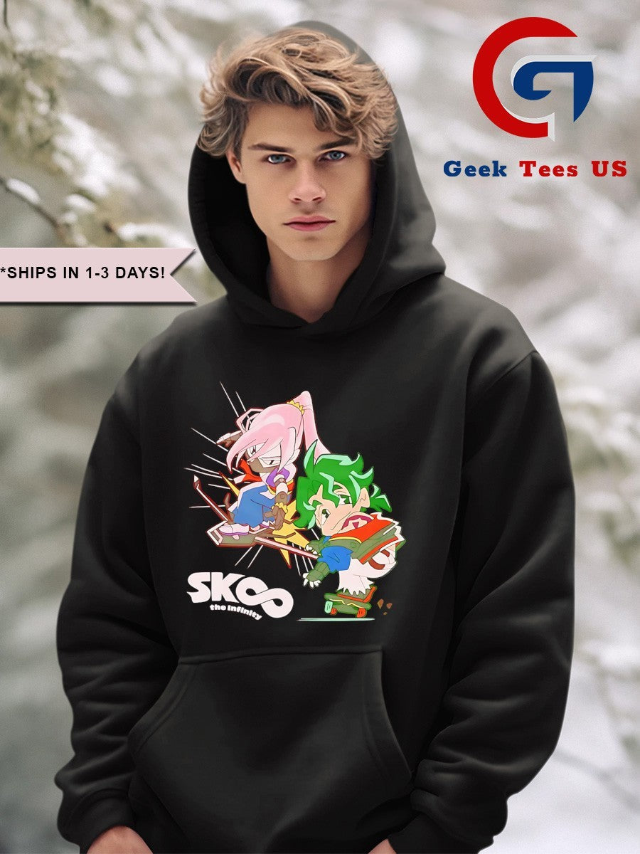SK8 The Infinity Joe & Cherry Blossom chibi duo shirt