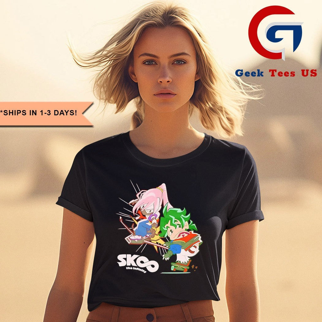 SK8 The Infinity Joe & Cherry Blossom chibi duo shirt