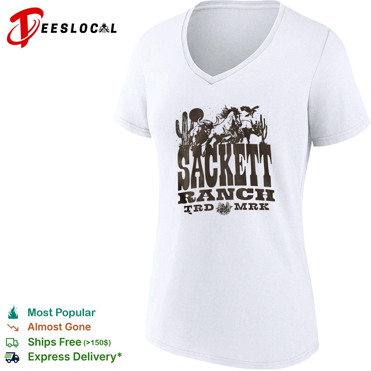 Sackett Ranch Western Desert Bull and Horse shirt