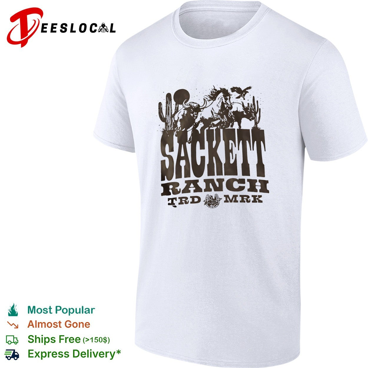 Sackett Ranch Western Desert Bull and Horse shirt