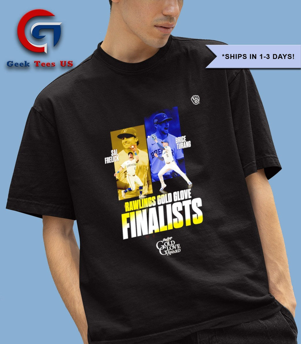 Sal Frelick and Brice Turang Rawlings Gold Glove Award shirt
