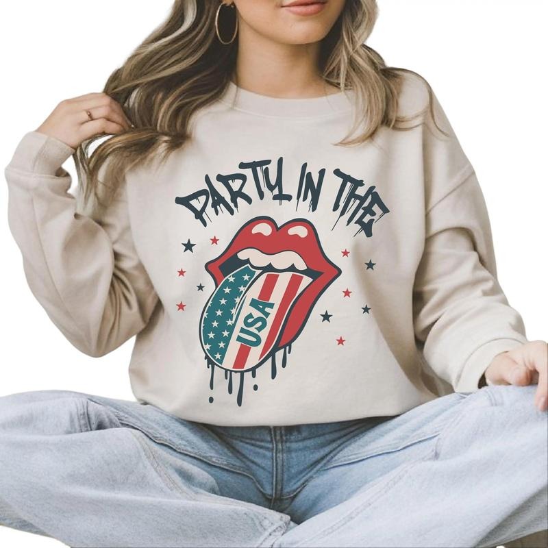 Sale Up To 70% - Retro Party in the USA Sweatshirt, USA Flag Sweatshirt, Groovy America Sweatshirt, Funny 4th of July Tee, Red White Blue Fourth of July Sweatshirt, Independence Day, Made In USA