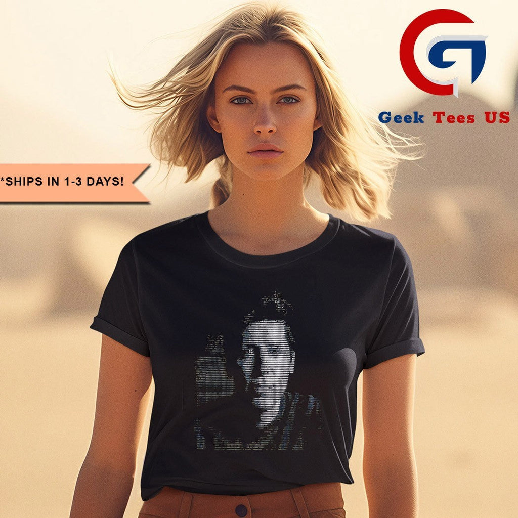 Sam Altman ASCII portrait shirt