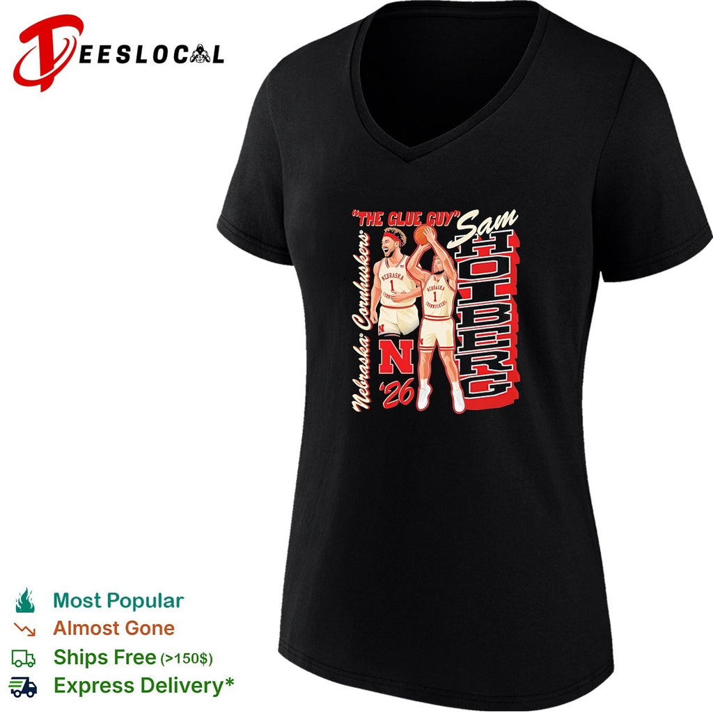 Sam Holberg Nebraska Cornhuskers the glue guy basketball shirt