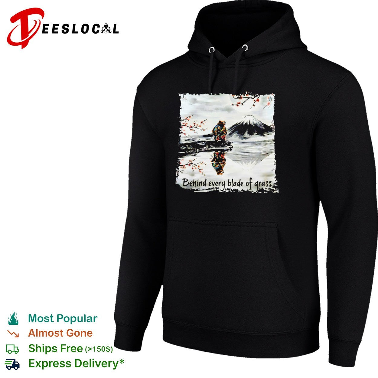 Samurai Bear Behind Every Blade of Grass shirt