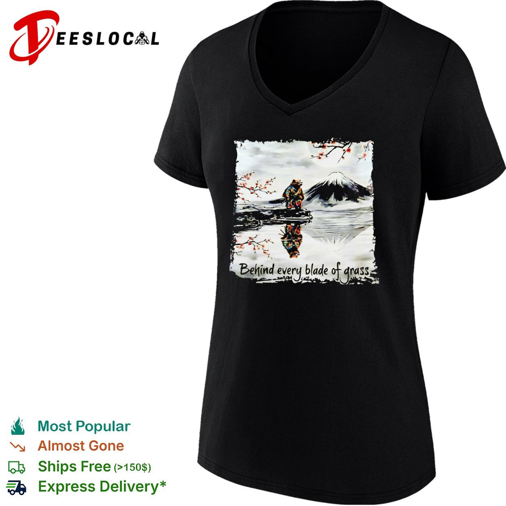Samurai Bear Behind Every Blade of Grass shirt