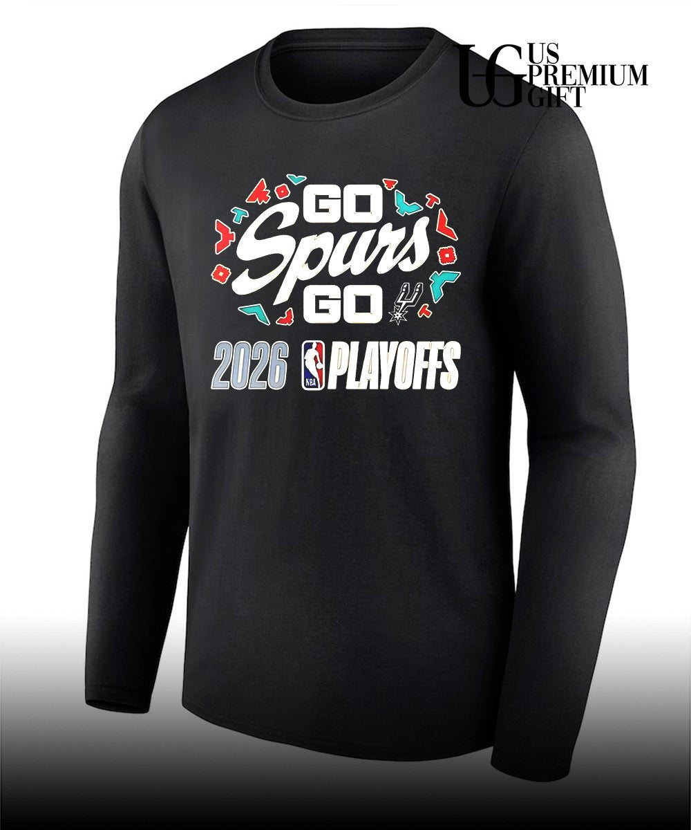 San Antonio Spurs 2026 NBA Playoffs Go Spurs go logo shirt