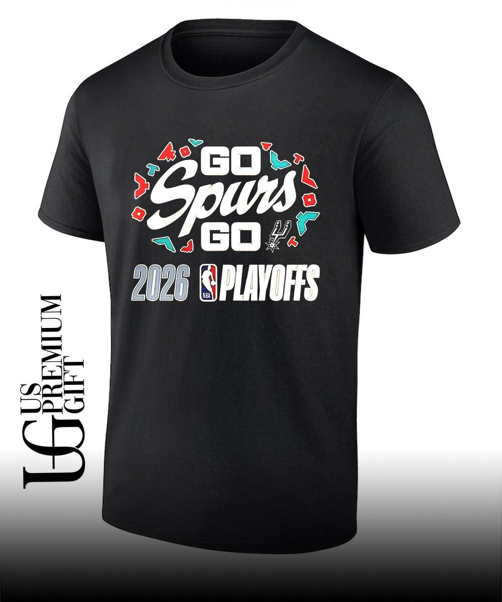 San Antonio Spurs 2026 NBA Playoffs Go Spurs go logo shirt