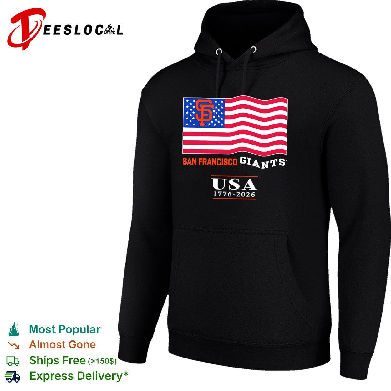 San Francisco Giants USA 1776-2026 MLB American Flag shirt