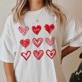 Sandjest Valentine Hearts T-Shirt Gift for Couple Women Girl Friend Husband Wife