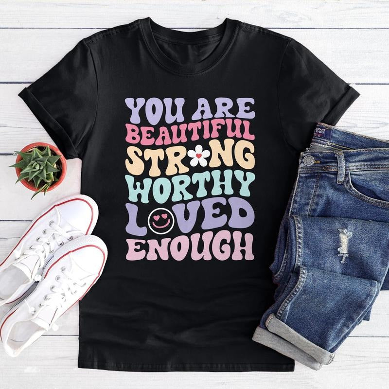 Sandjest Valentine Shirt You Are Beautiful Gift for Women Girlfriend Wife