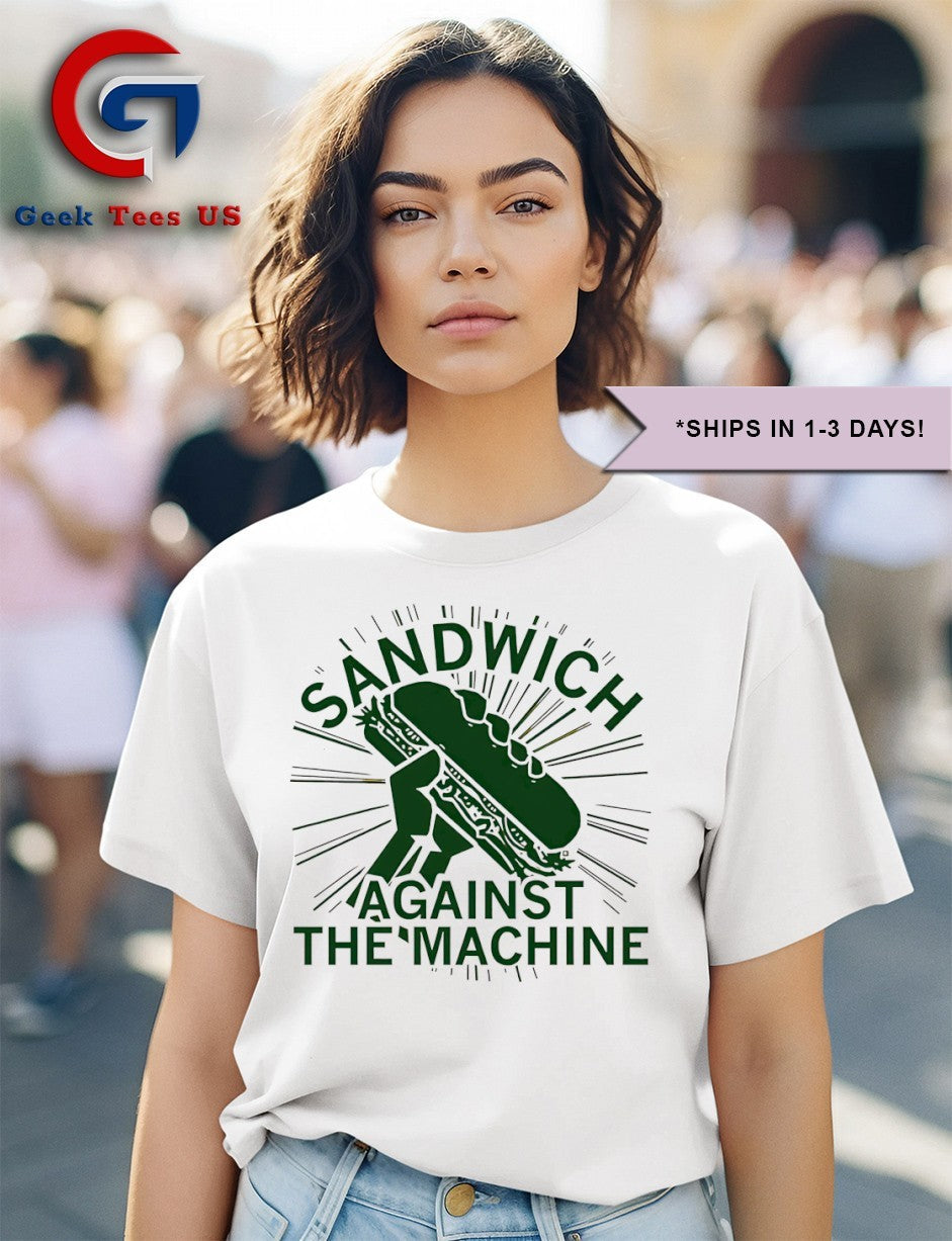 Sandwich against the machine shirt