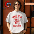 Santa Claus don’t stop believin Christmas T-shirt