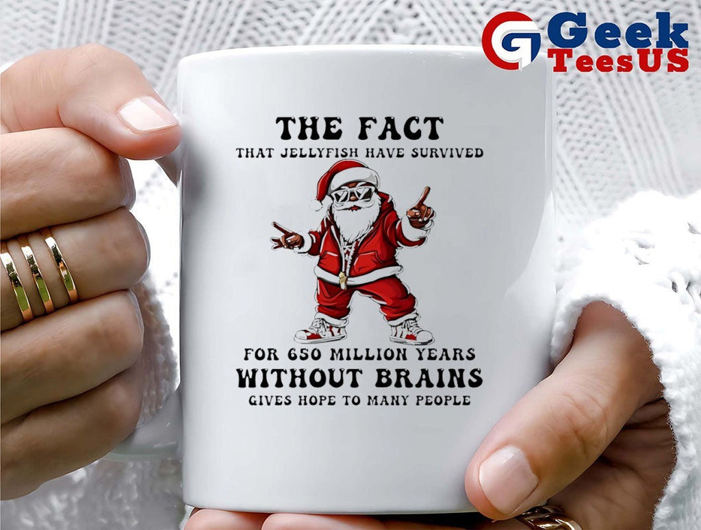 Santa Claus the fact that jellyfish have survived for 650 million years without brains Christmas 2025 shirt