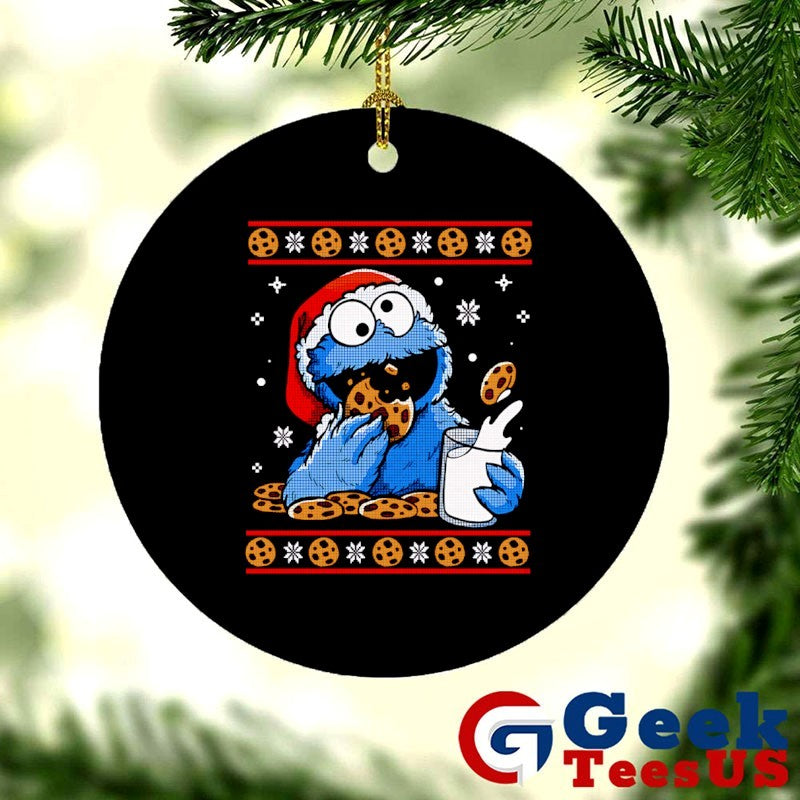 Santa hat Cookie Monster ugly Christmas 2025 shirt